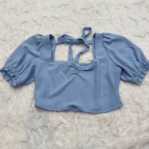 And Now This Summer Crop Tank With Puffed Sleeves Size Medium